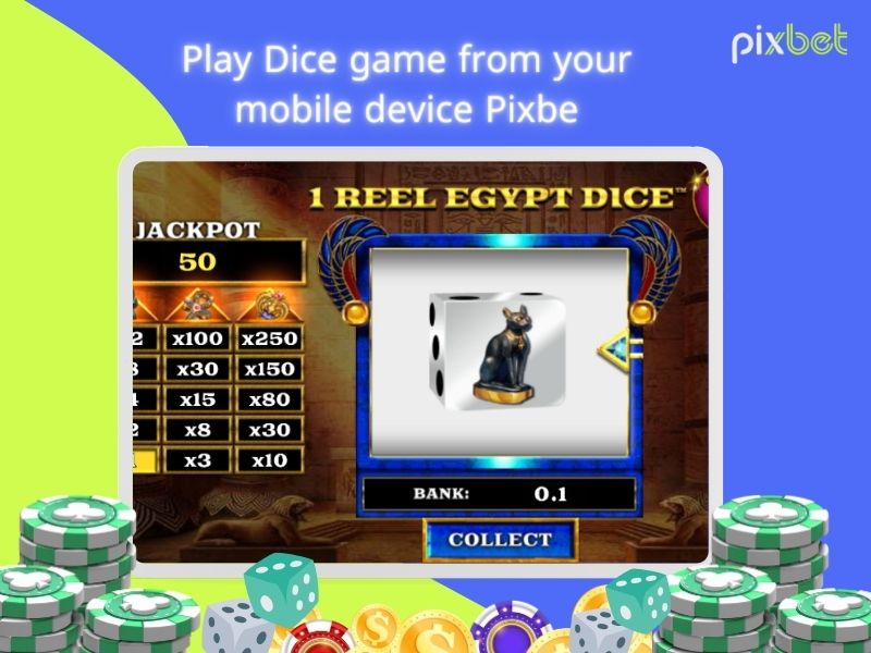 Play Pixbet dice from your mobile device